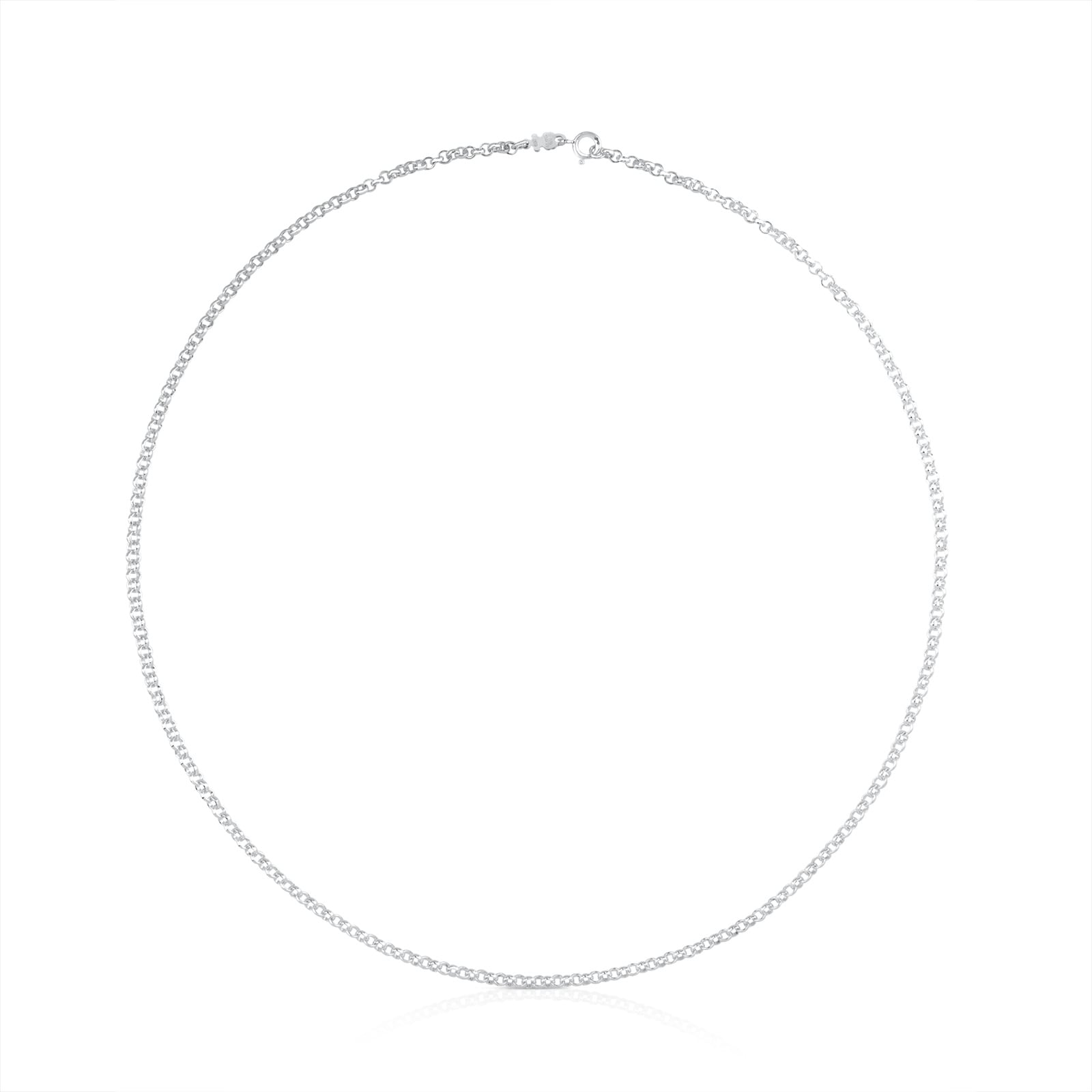 GARGANTILLA GRUESA DE PLATA CON ANILLAS, 60 CM CHAIN - 1