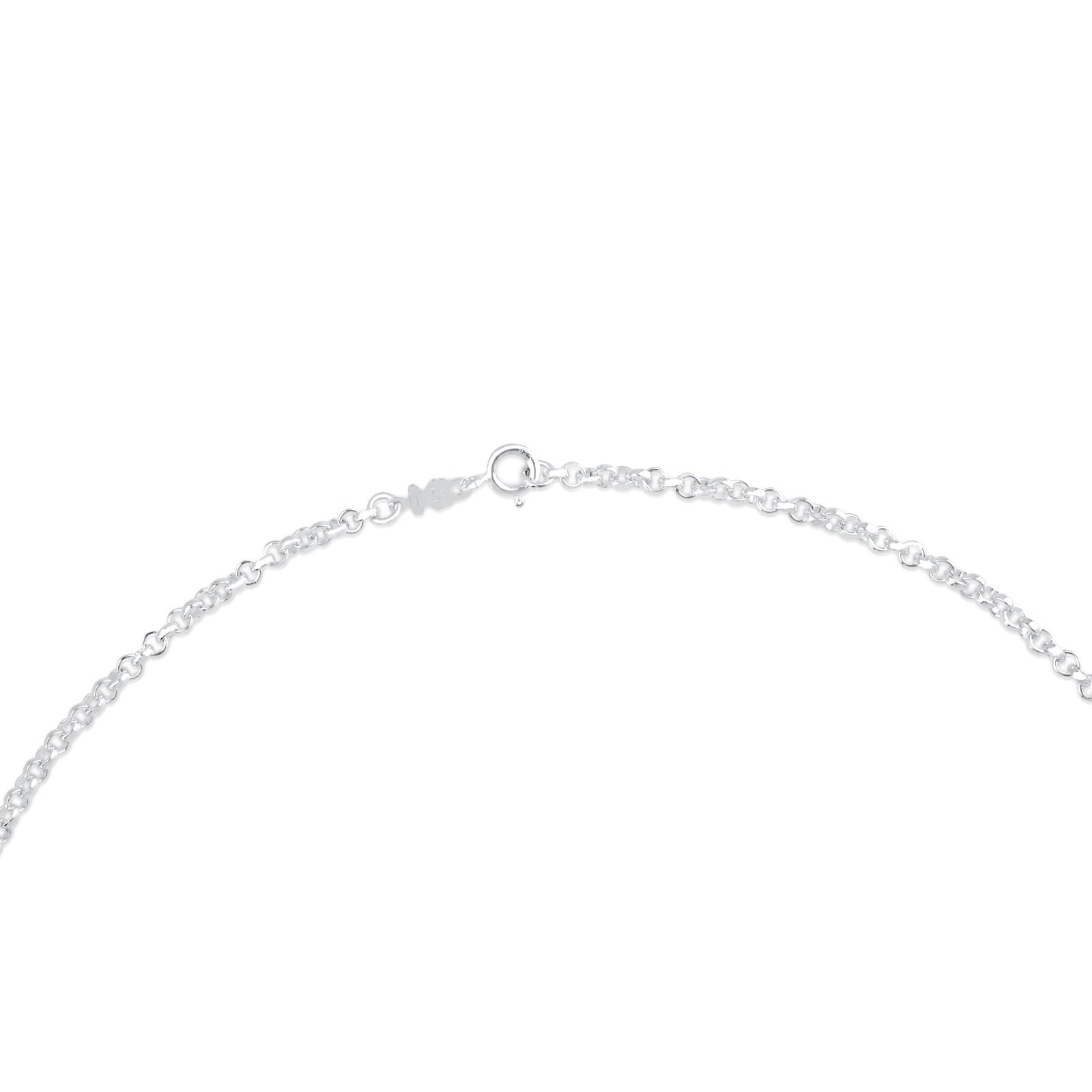 GARGANTILLA GRUESA DE PLATA CON ANILLAS, 60 CM CHAIN - 3