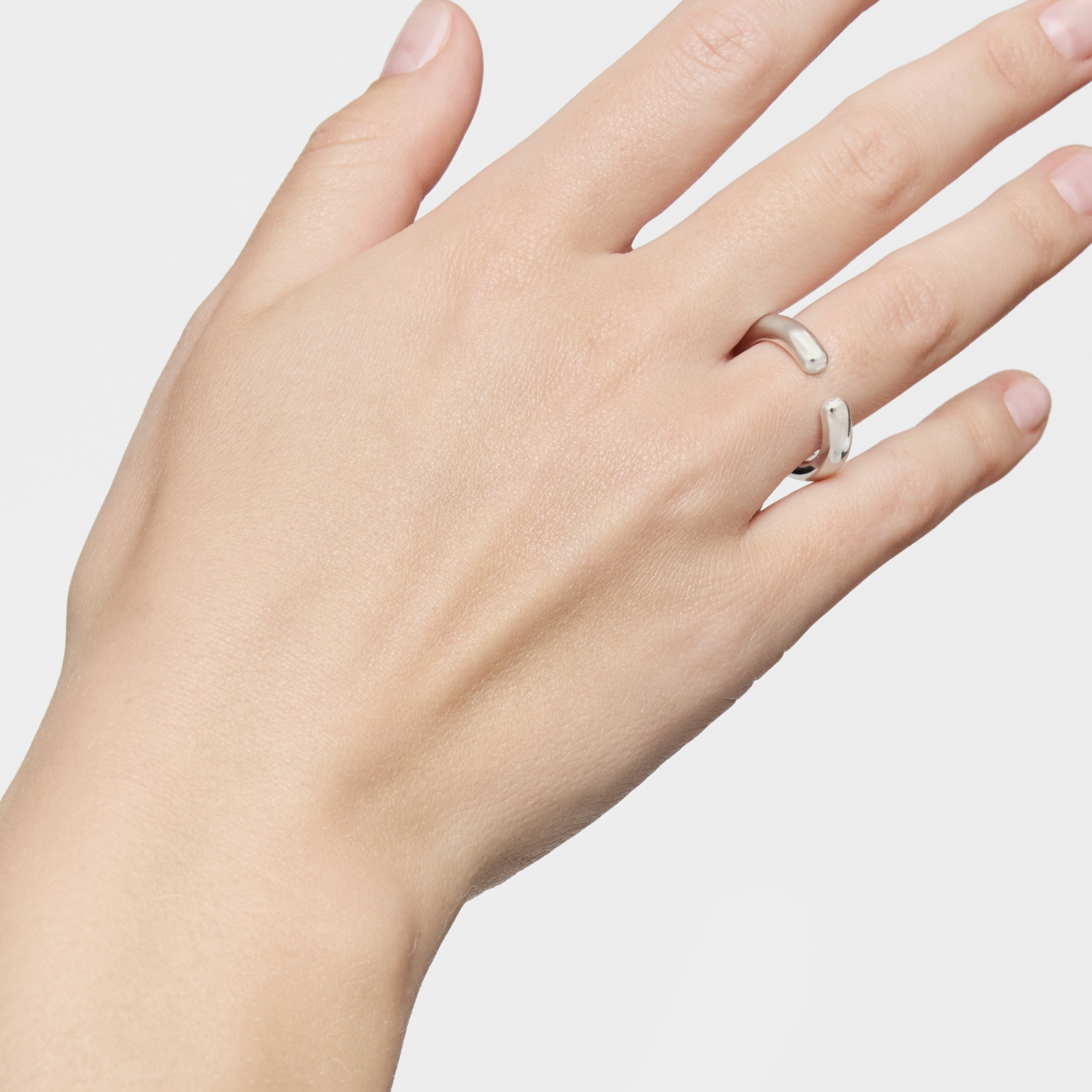 ANILLO ABIERTO DE PLATA LINE - 4