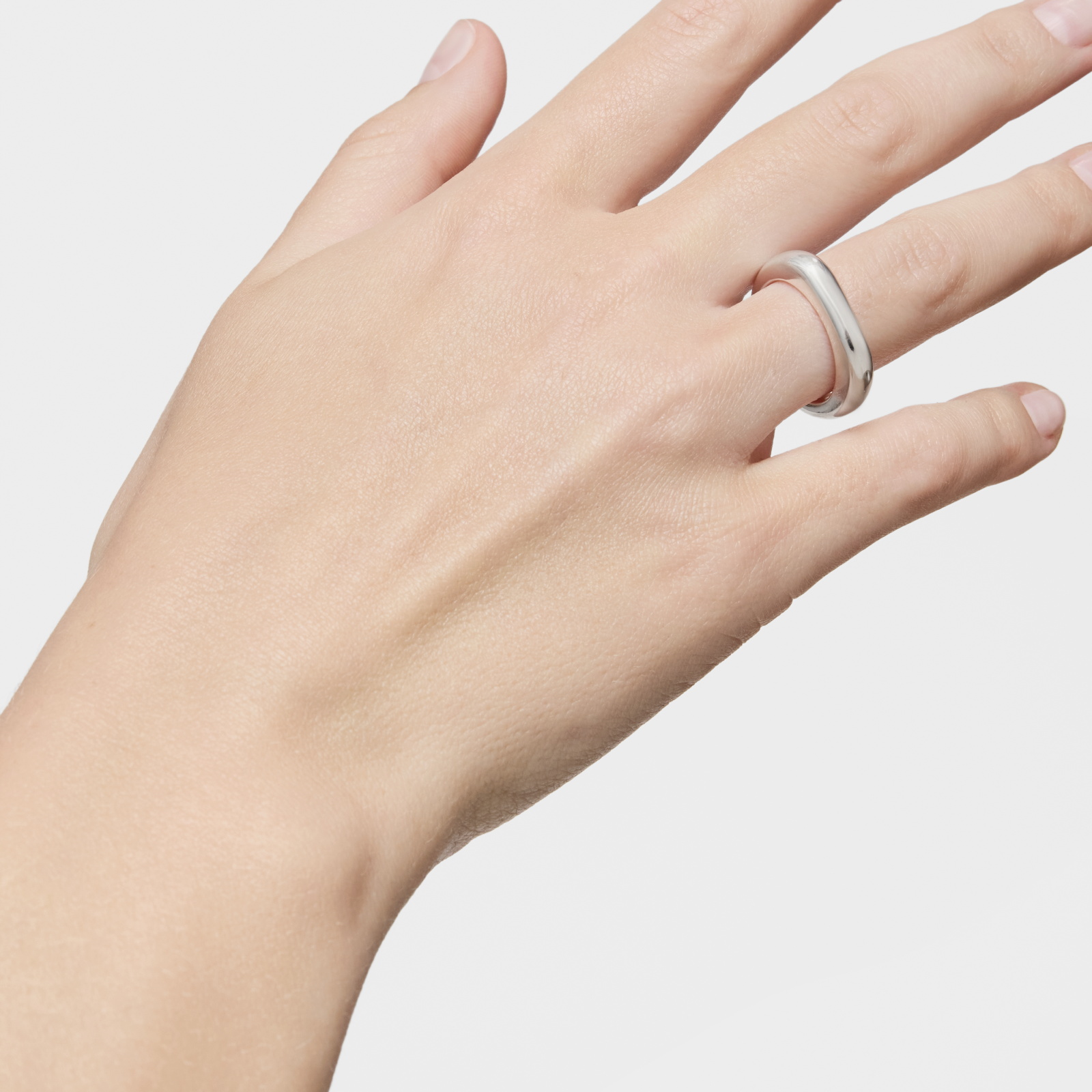 ANILLO ABIERTO DE PLATA LINE - 7