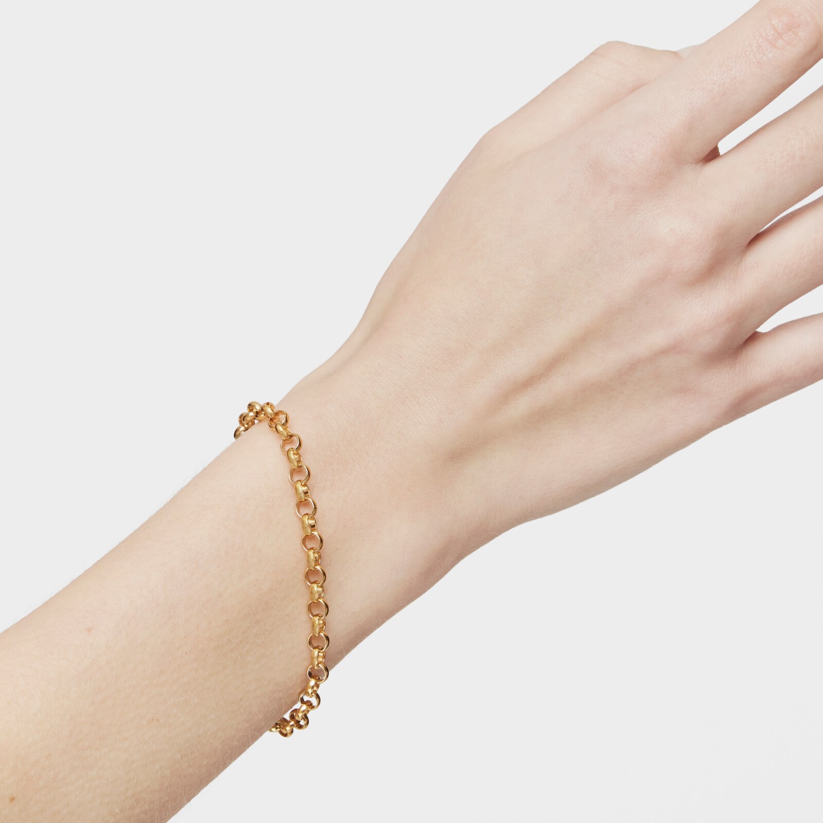 PULSERA CON BAÑO DE ORO 18 KT SOBRE PLATA HOLD - 6