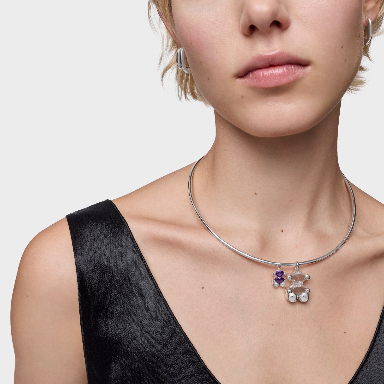 DIJE PLATA  OSO LGG ZAFIRO LILA - 5