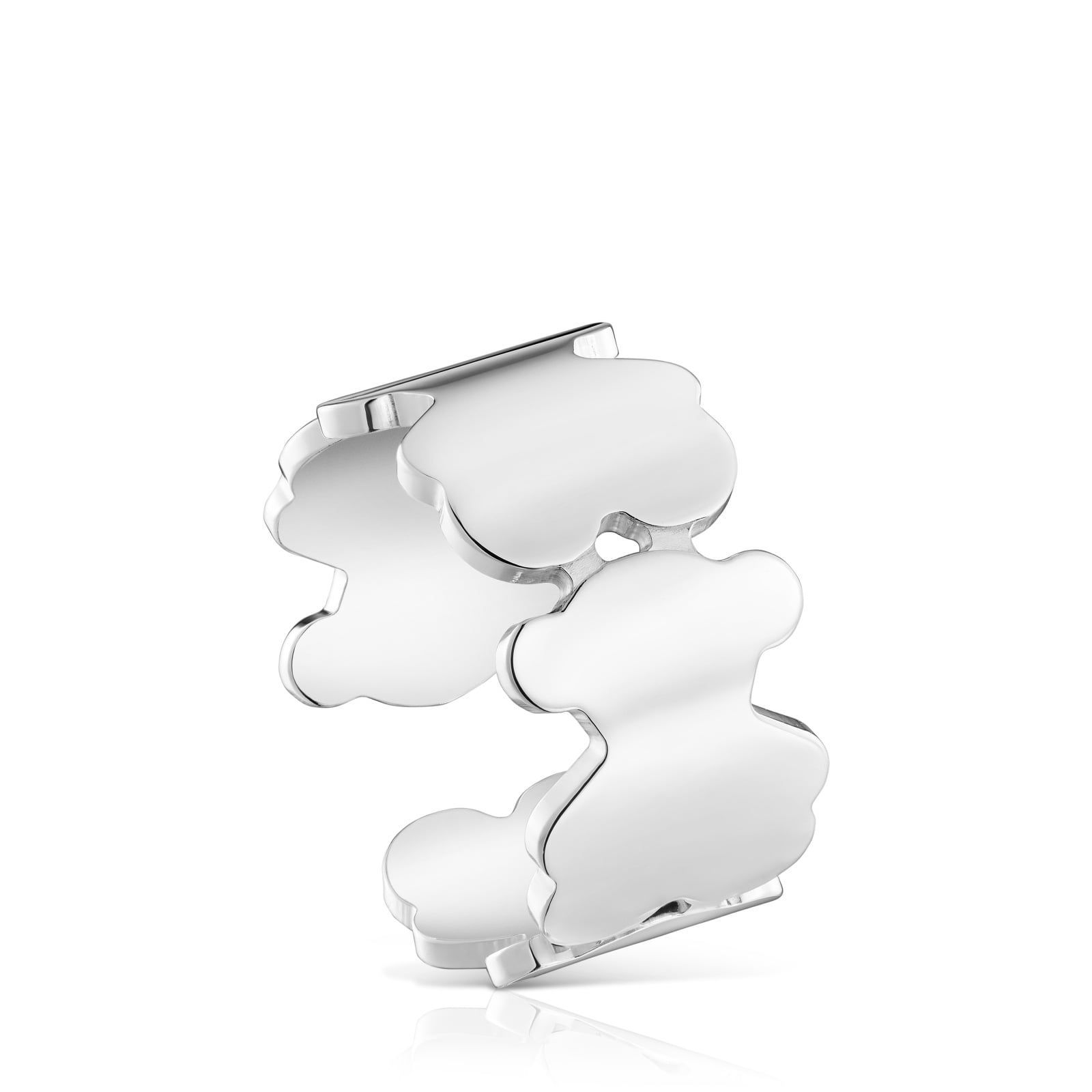 ANILLO AJUSTABLE PLATA OSO 8MM - 1