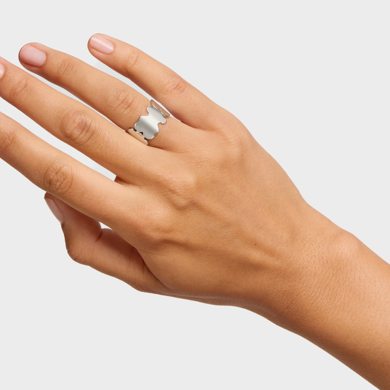 ANILLO AJUSTABLE PLATA OSO 8MM - 6