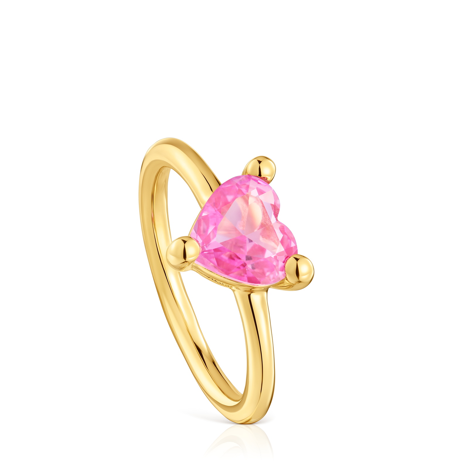 ANILLO CON BAÑO DE ORO 18 KT SOBRE PLATA Y ZAFIRO - 1