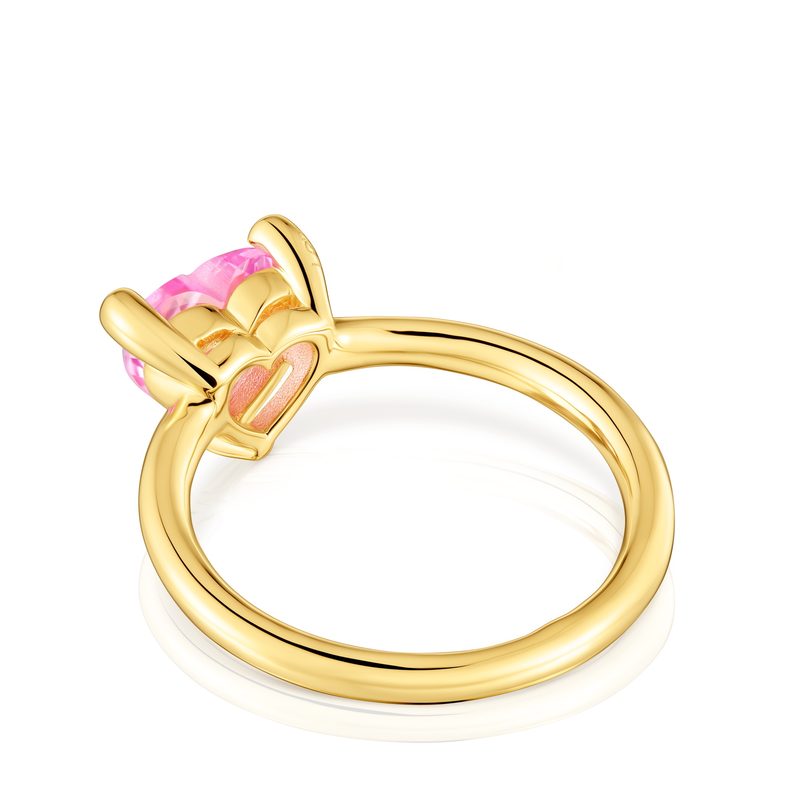 ANILLO CON BAÑO DE ORO 18 KT SOBRE PLATA Y ZAFIRO - 3
