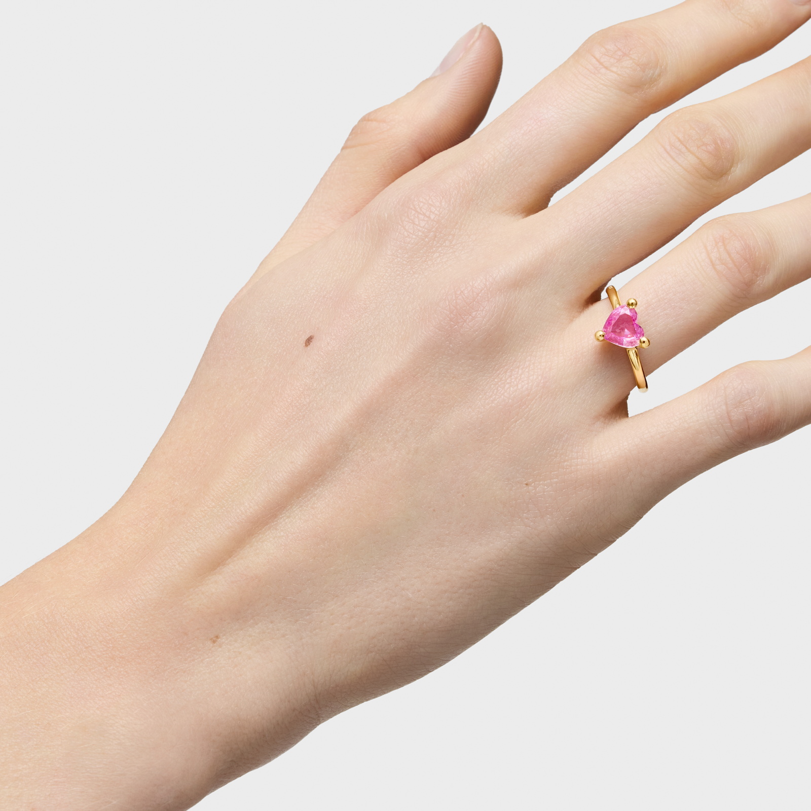 ANILLO CON BAÑO DE ORO 18 KT SOBRE PLATA Y ZAFIRO - 6