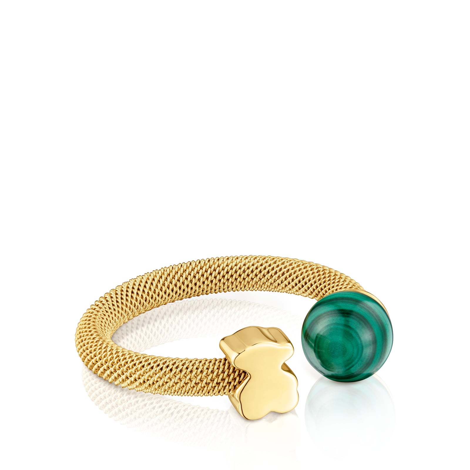 ANILLO ACERO IPG/PLATA BAÑO GEMA ICON MESH (000952) - 2