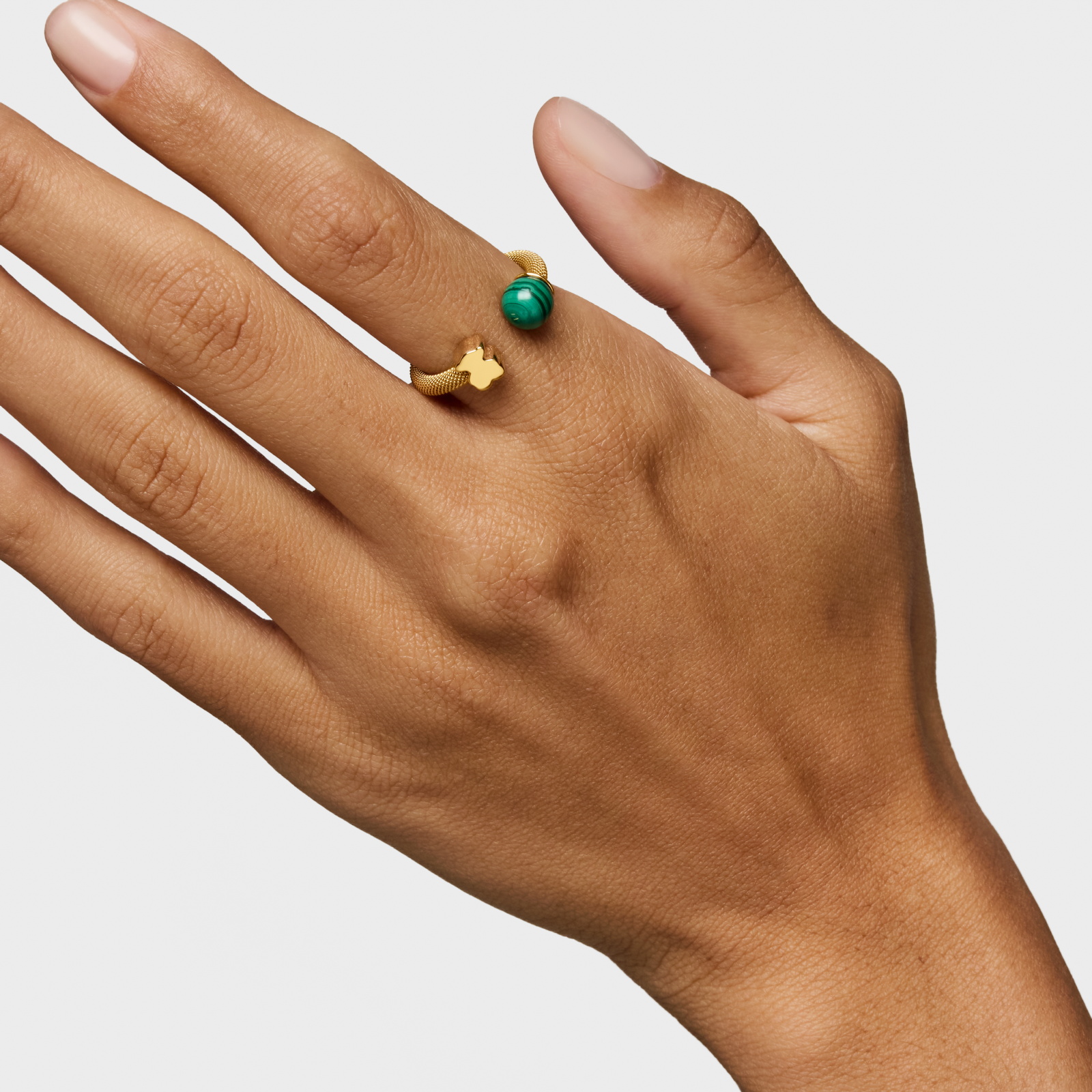 ANILLO ACERO IPG/PLATA BAÑO GEMA ICON MESH (000952) - 6