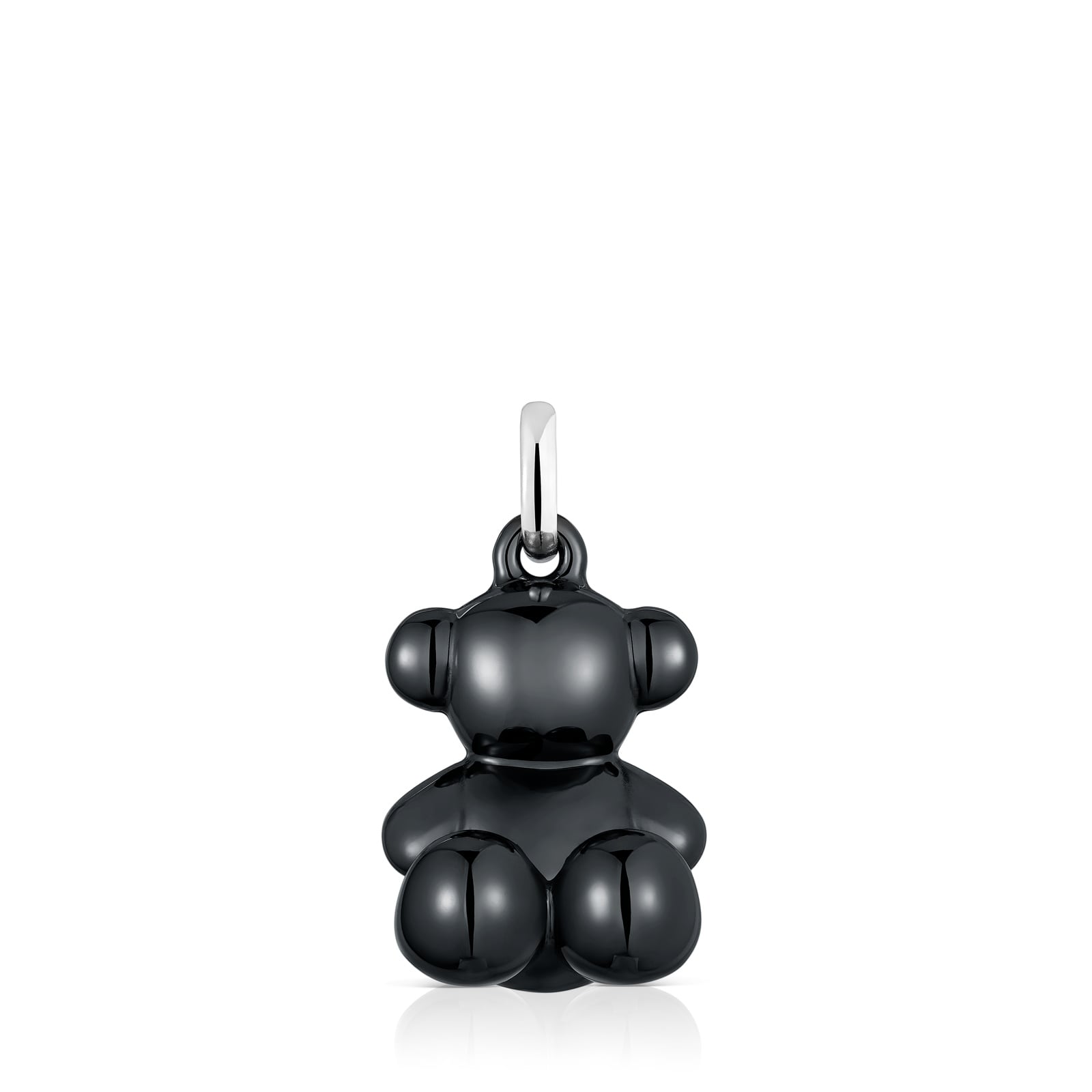 DIJE CERAMICA NEGRA/PLATA 1ªLEY OSO - 1