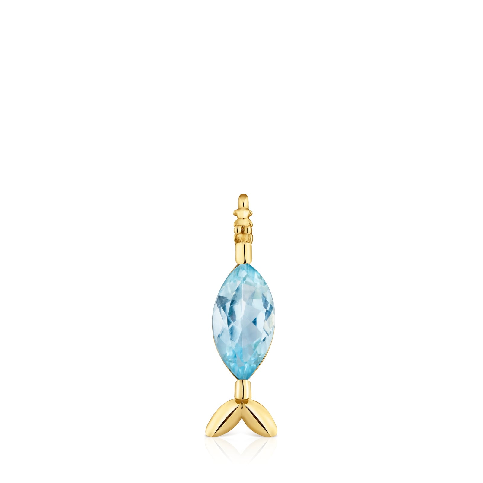 DIJE ORO 14K CON TOPACIO - 1