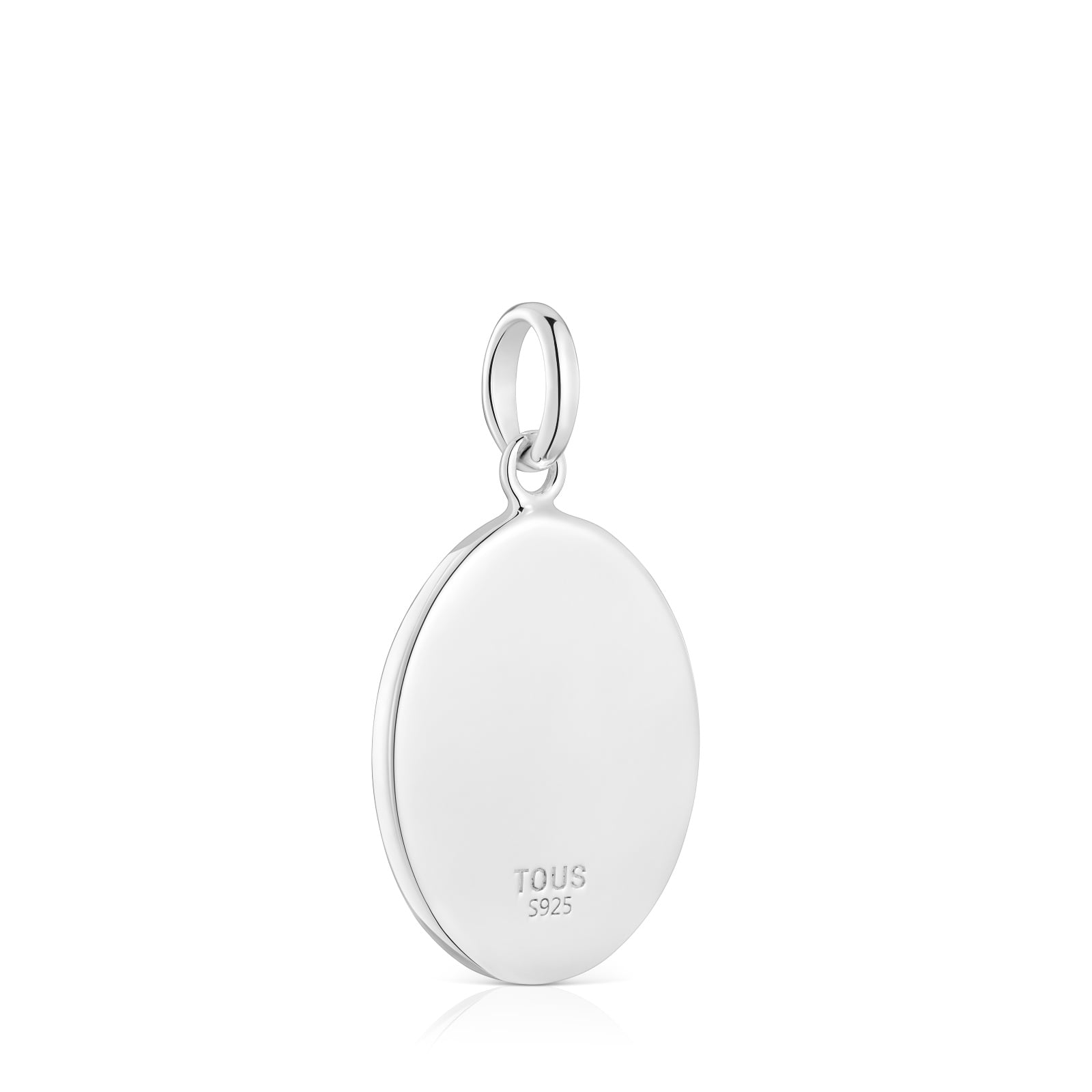 COLGANTE PLATA 1ªLEY OVAL GEMA FLOR 22MM - 3