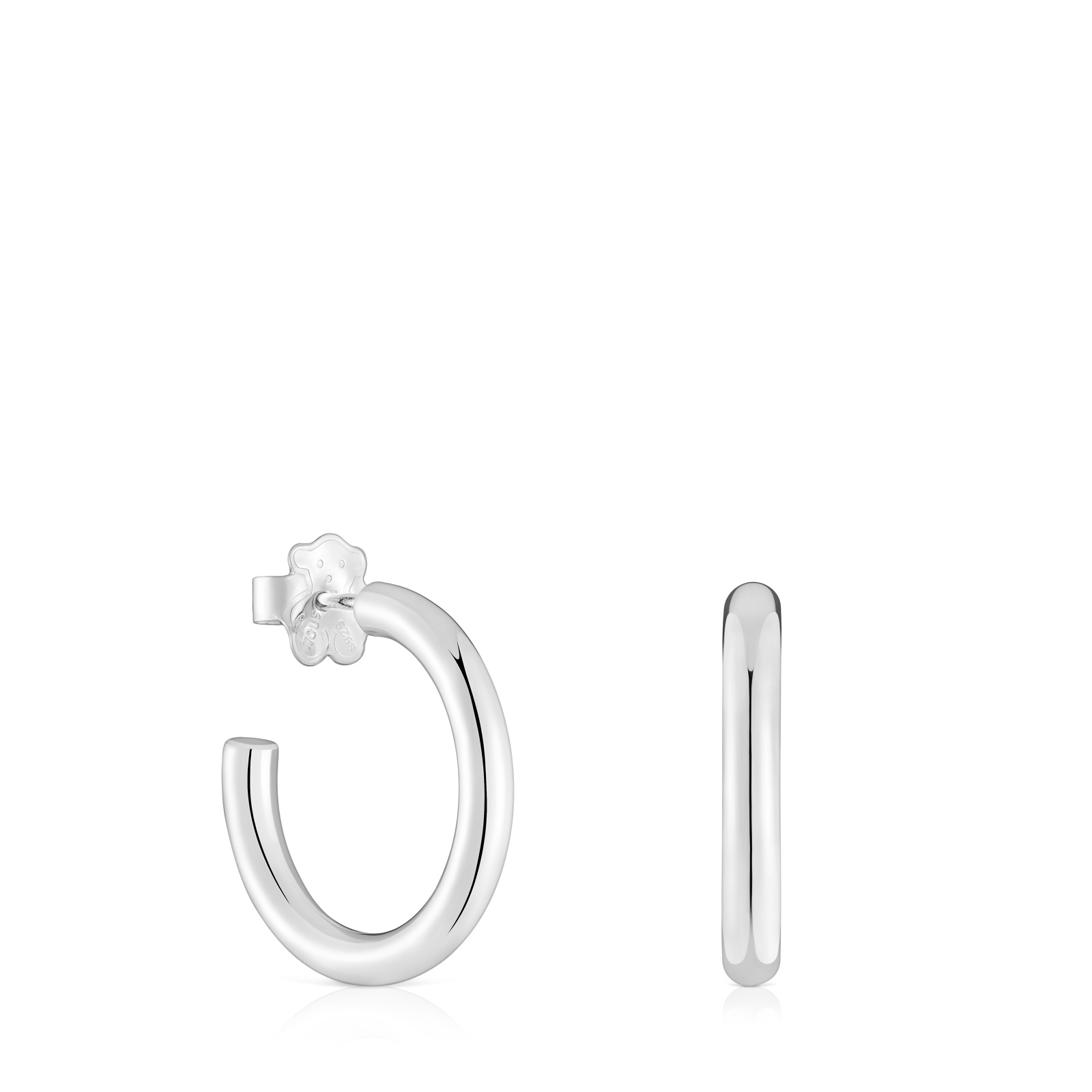 ARETES ARO CORTOS DE PLATA 15 MM BASICOS - 1