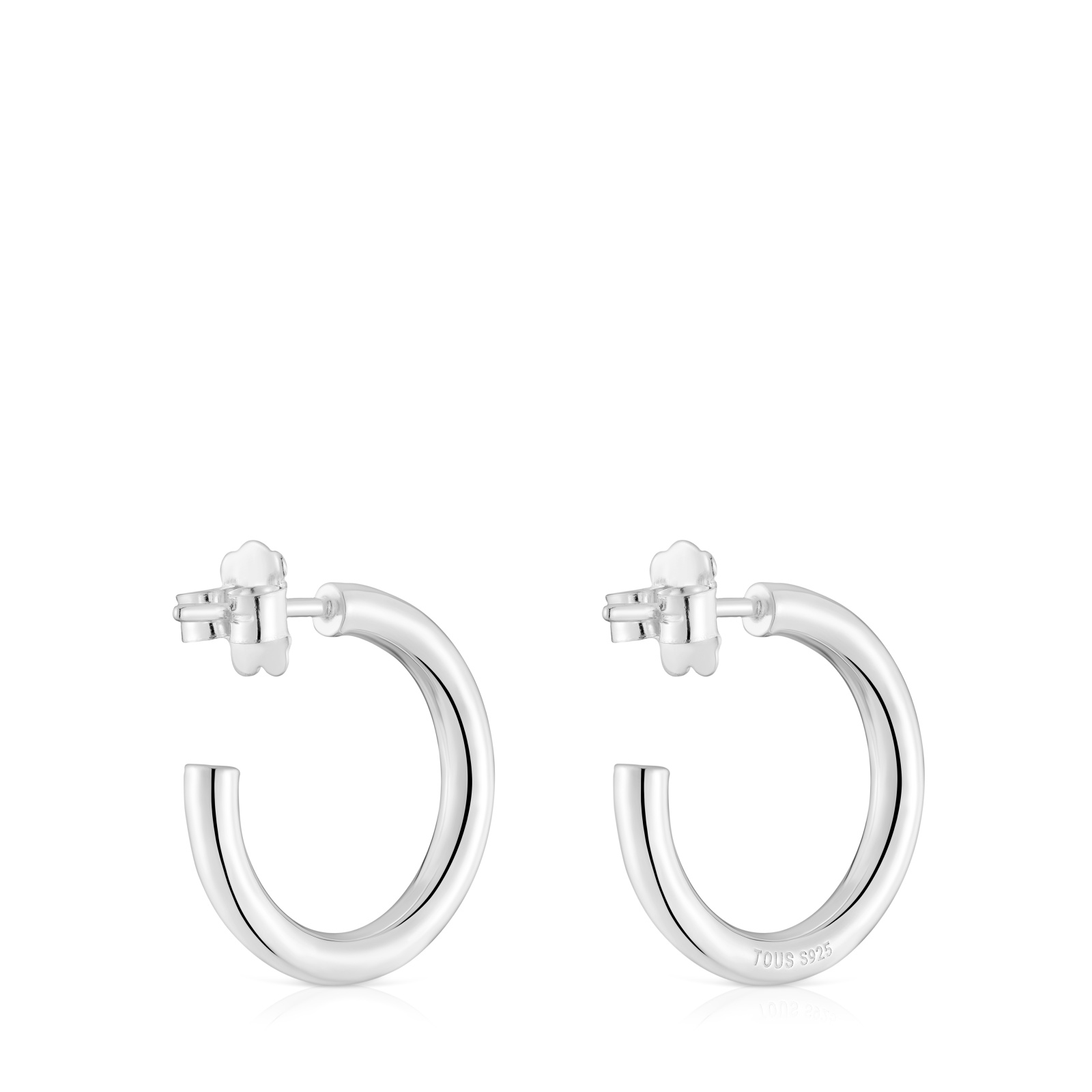 ARETES ARO CORTOS DE PLATA 15 MM BASICOS - 3
