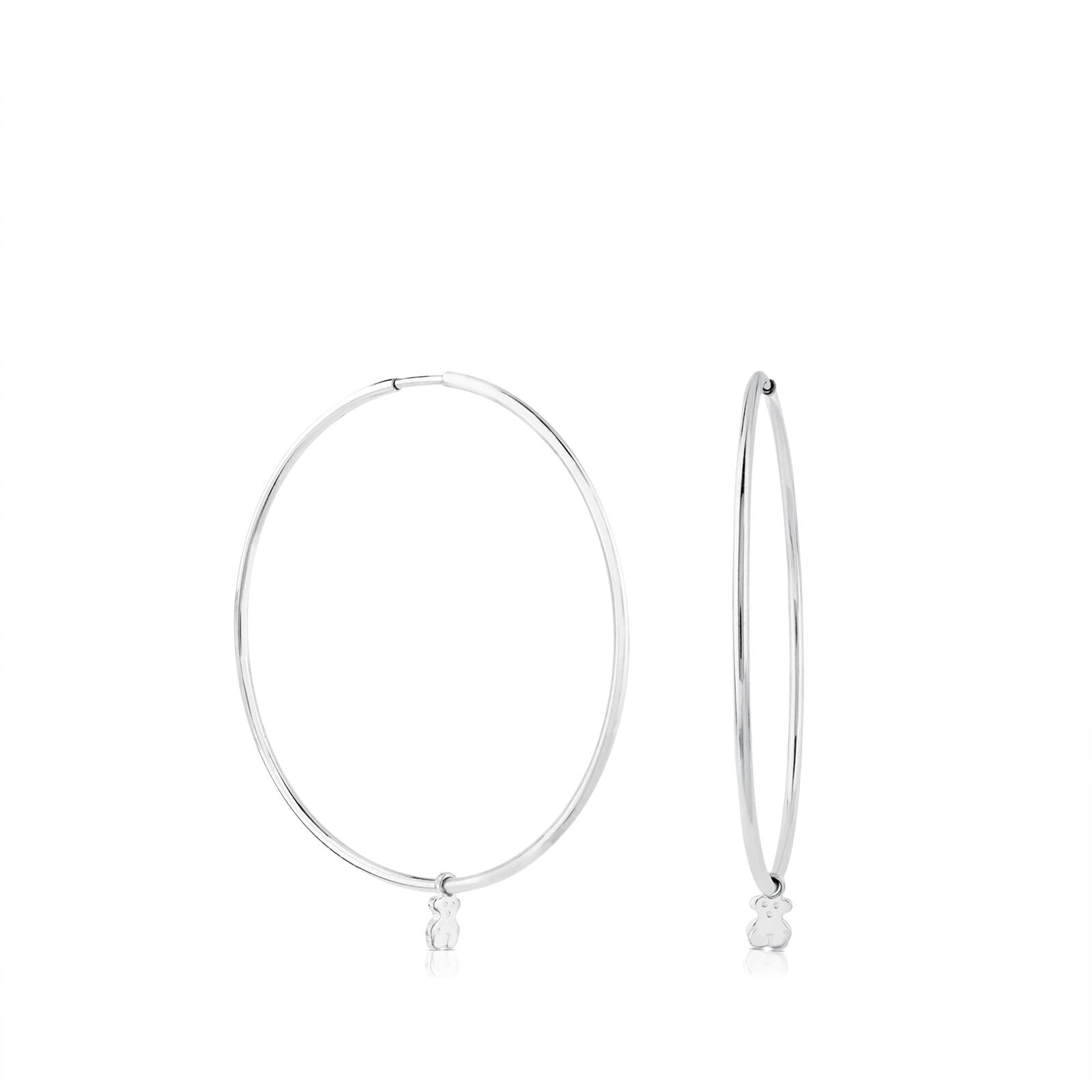 PENDIENTES ARO DE PLATA 4CM TOUS BEAR - 1