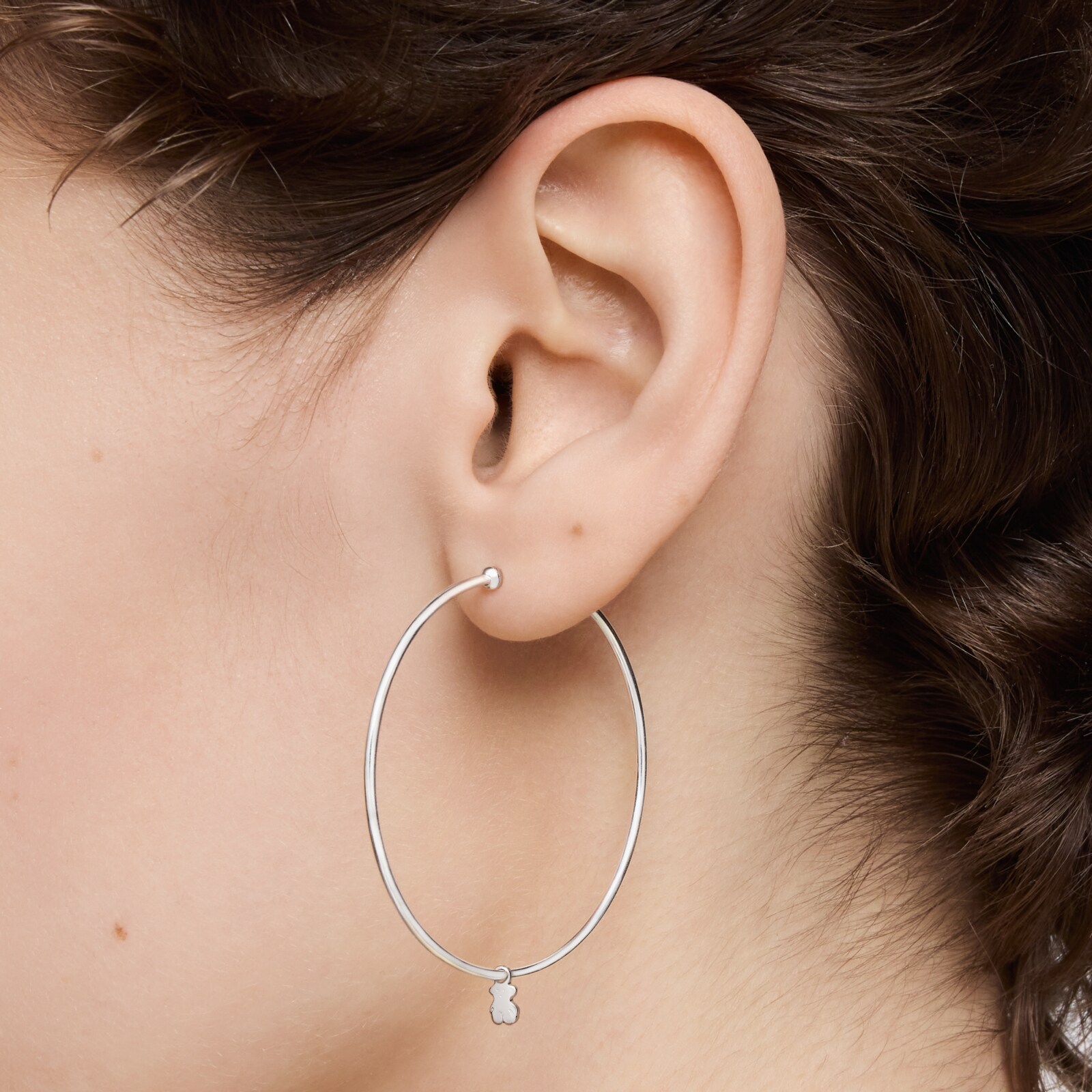 PENDIENTES ARO DE PLATA 4CM TOUS BEAR - 6