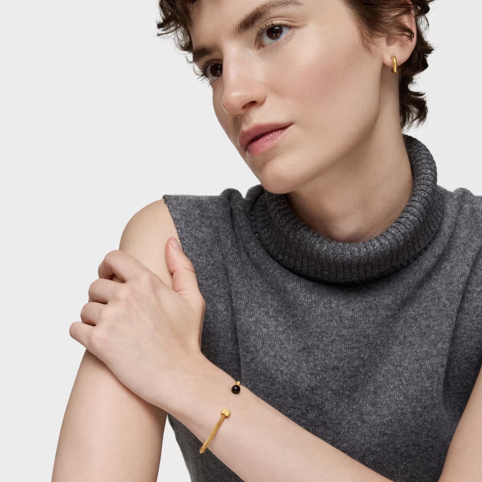 PULSERA ACERO IPG/PLATA BAÑO ONIX ICON MESH (000952) - 4