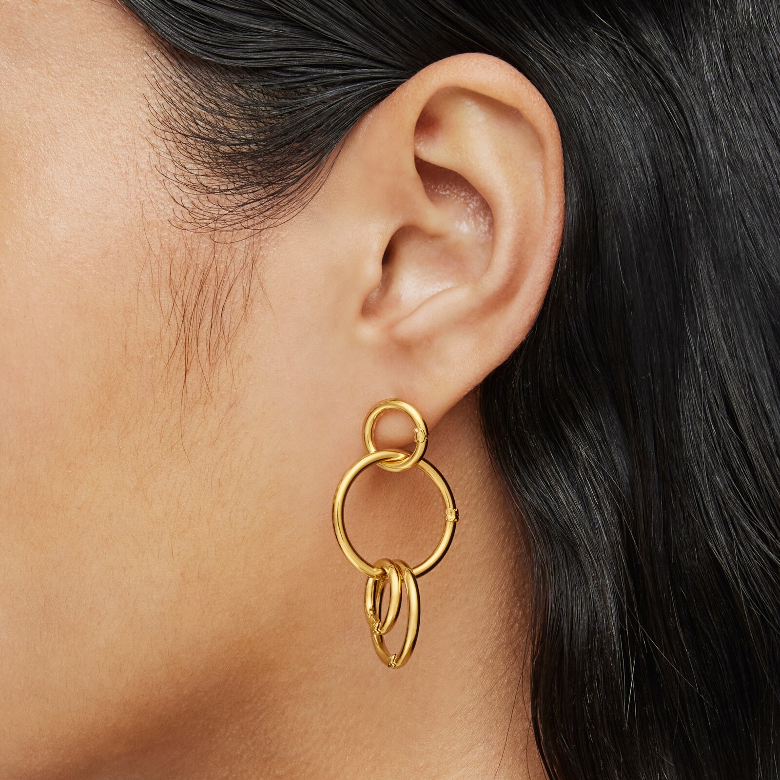 PENDIENTES PEQUEÑOS DE ORO HOLD - 5
