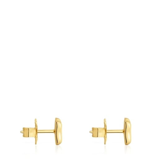 ARETES LAZO BAÑO ORO 18K - 1