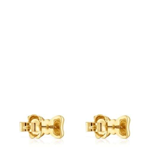 ARETES LAZO BAÑO ORO 18K - 2