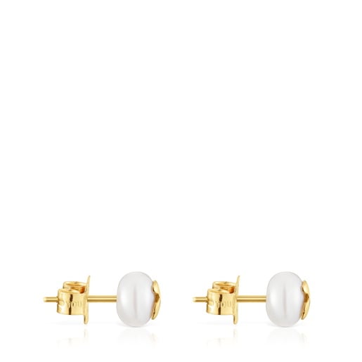 ARETES DE ORO Y PERLA CULTIVADA - 1