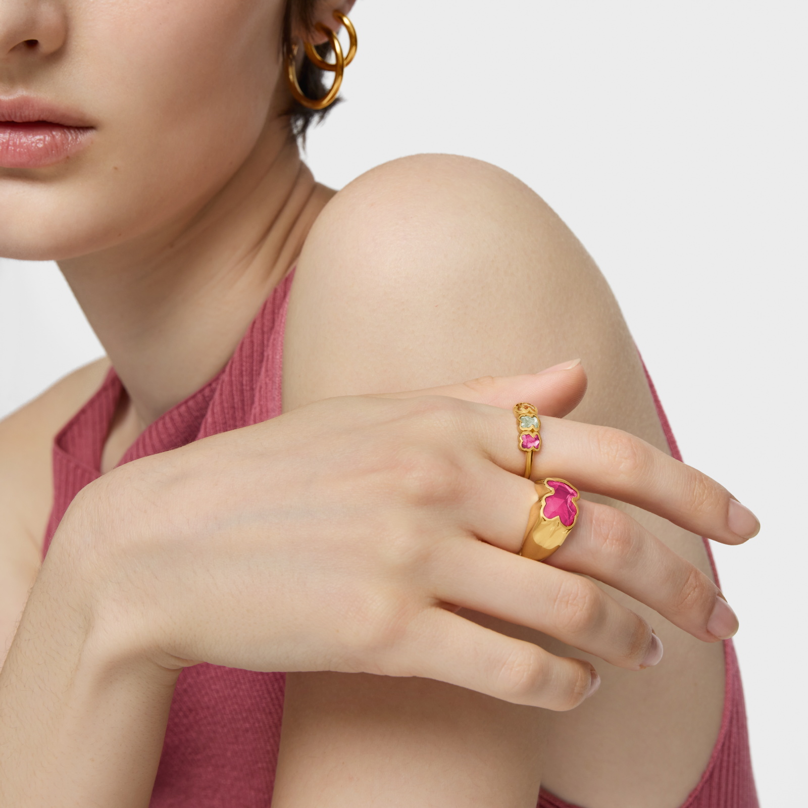 ANILLO PLATA OSO ICON COLOR LGG TALLA 14 - 5