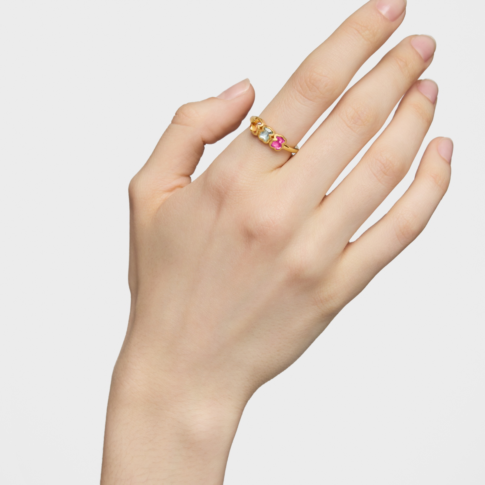 ANILLO PLATA OSO ICON COLOR LGG TALLA 14 - 6