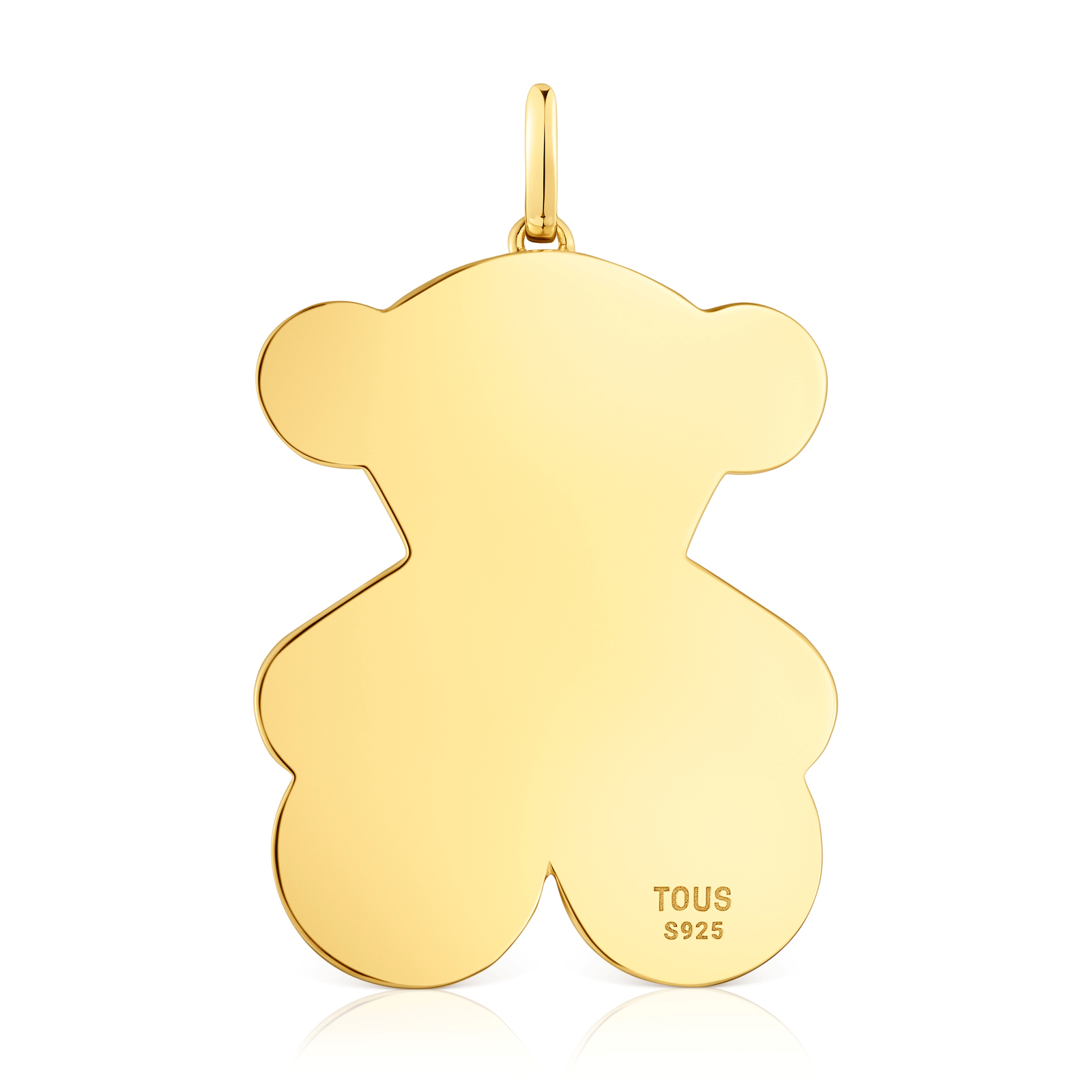 COLGANTE PLATA 1ªLEY BAÑO ORO OSO 38MM - 4