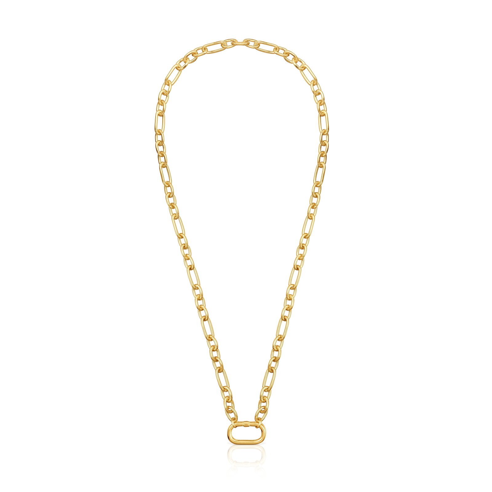 COLLAR CORTO BAÑADO EN ORO 18 KT SOBRE PLATA Y ANILLA HOLD - 2