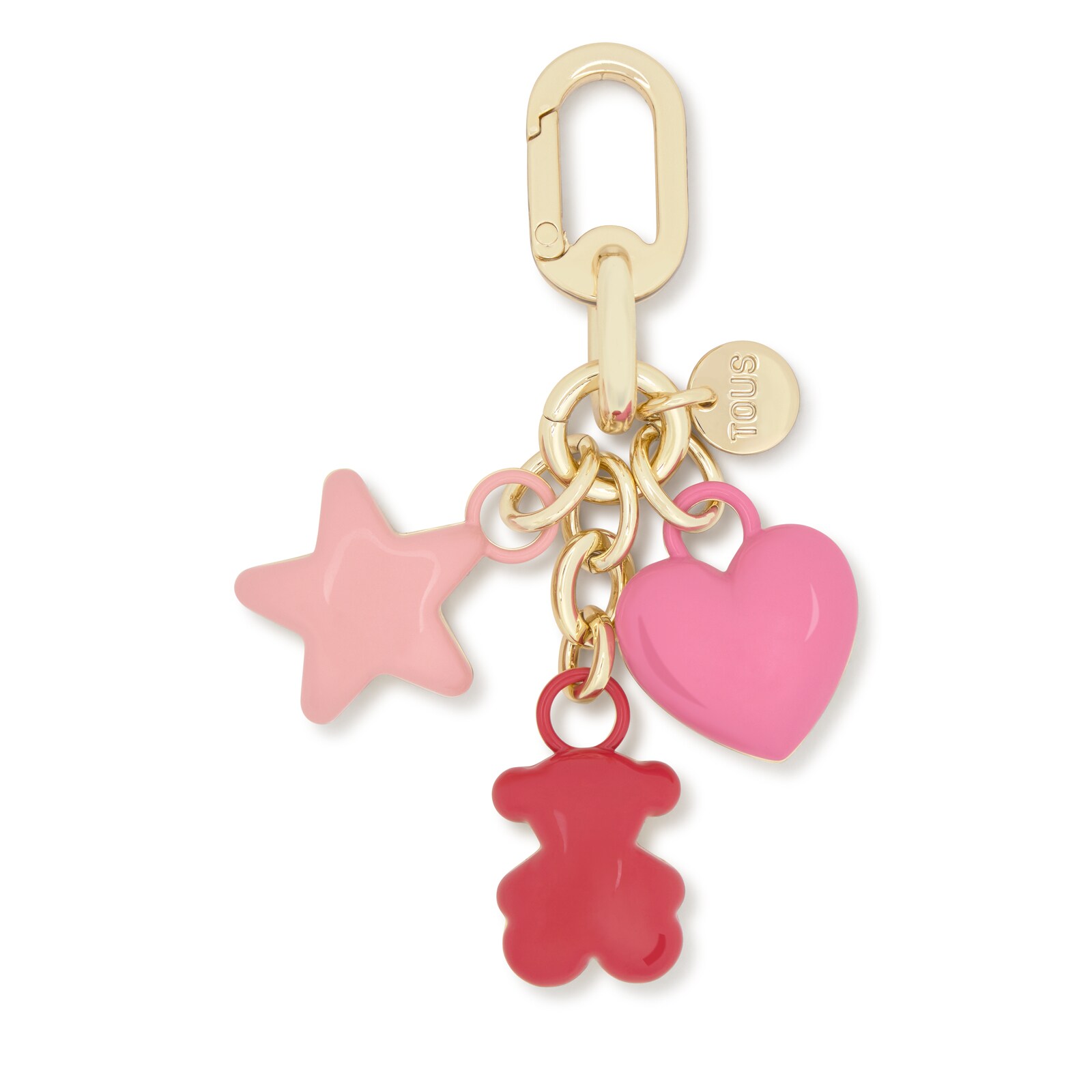 LLAVERO PUFFED MOTIFS ROJO-DORADO - 1