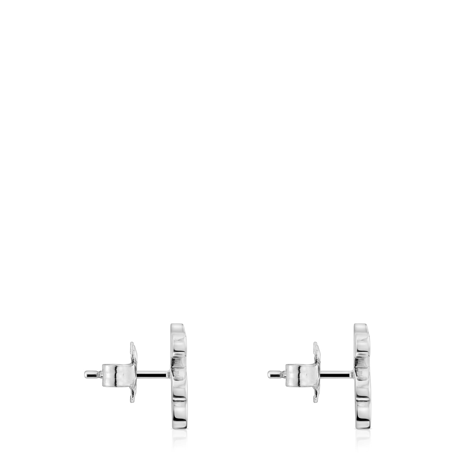 PENDIENTES PLATA 1ªLEY OSO 12MM PRESION - 2