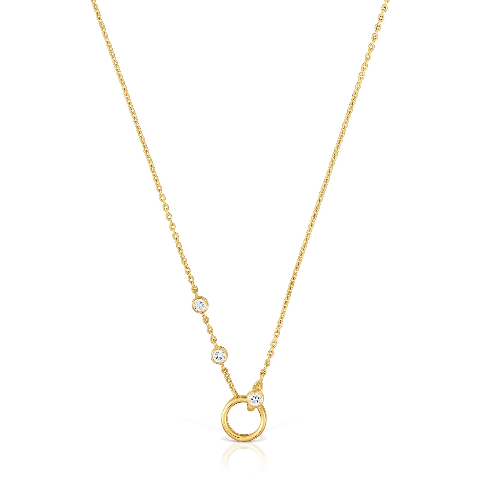 COLLAR PLATA 1ªLEY BAÑO LGD 0.24CT G/VS - 2