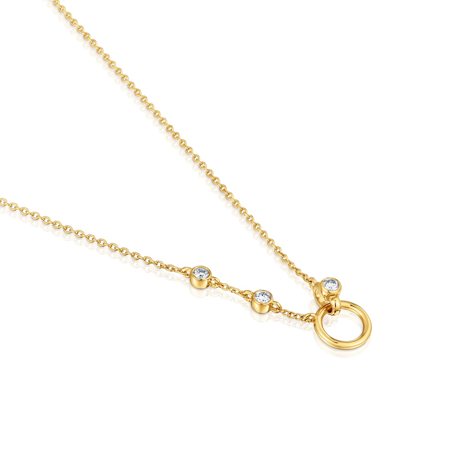 COLLAR PLATA 1ªLEY BAÑO LGD 0.24CT G/VS - 3