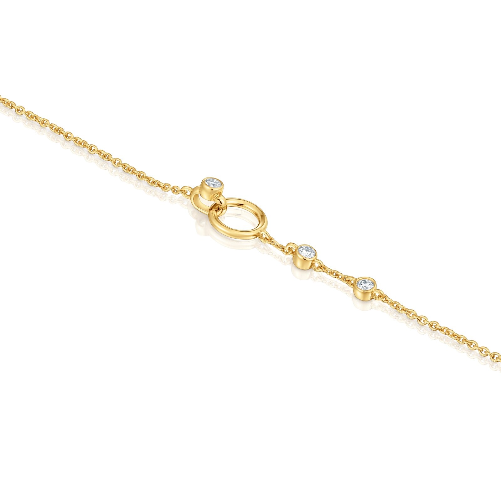 PULSERA PLATA 1ªLEY BAÑO LGD 0.24C G/VS - 3