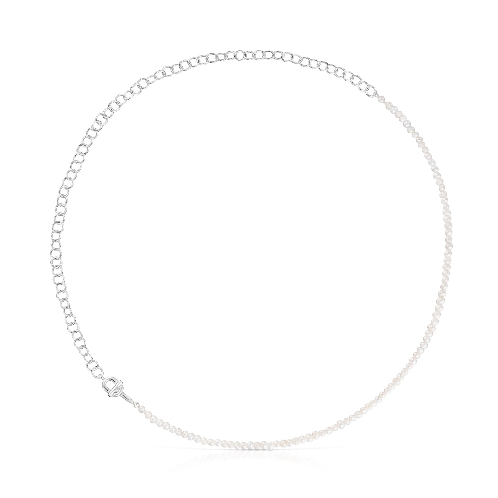 COLLAR PLATA 1ªLEY/PERLA CULTIVADA 45CM - 1