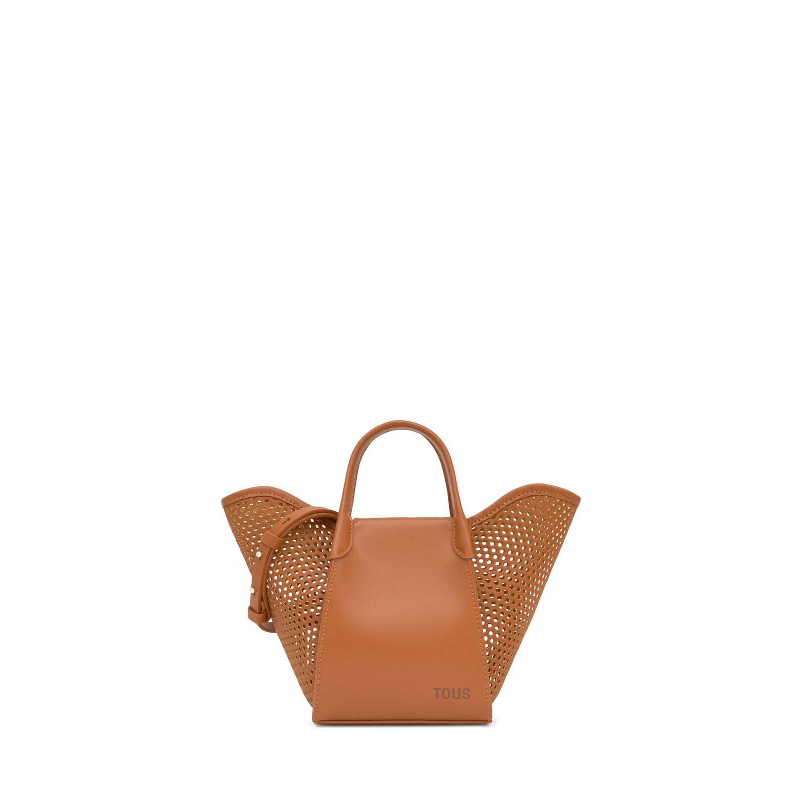 BOLSOS CAPAZO S. TOUS TULIP CUTOUT CAMEL - 1