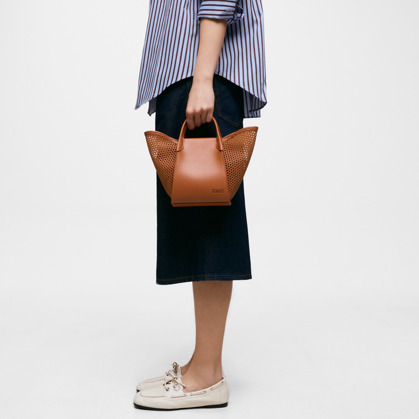 BOLSOS CAPAZO S. TOUS TULIP CUTOUT CAMEL - 6