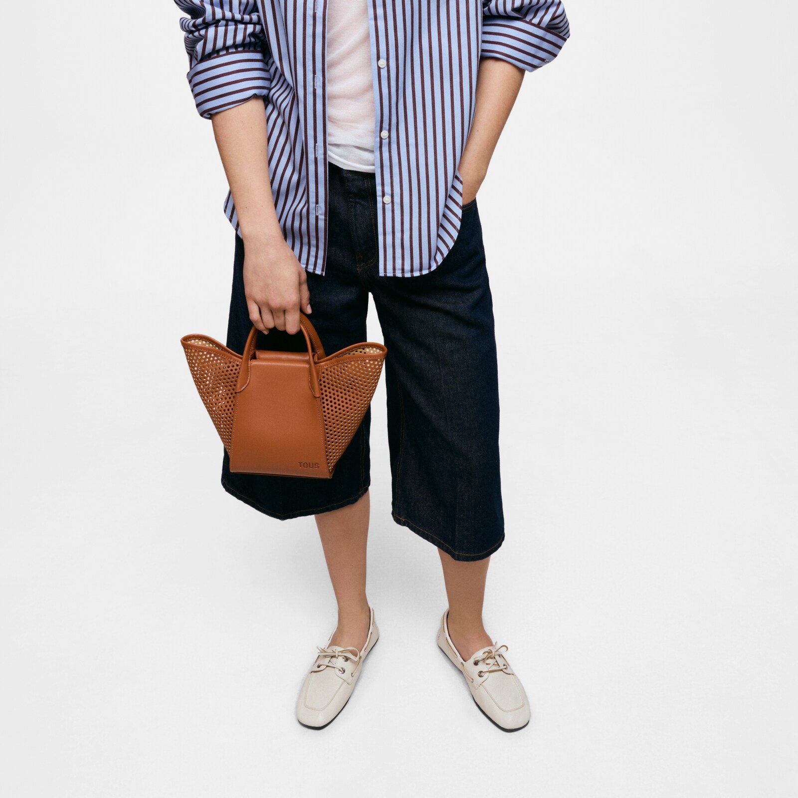 BOLSOS CAPAZO S. TOUS TULIP CUTOUT CAMEL - 7