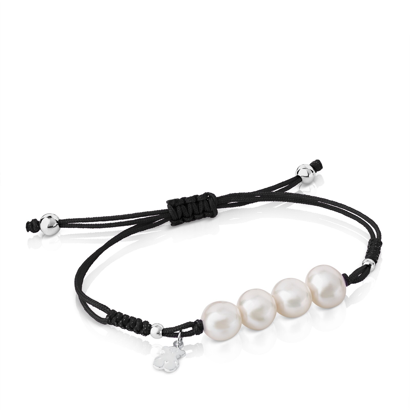 PULSERA NYLON PLATA 1ªLEY PERLA CULTIVAD - 1