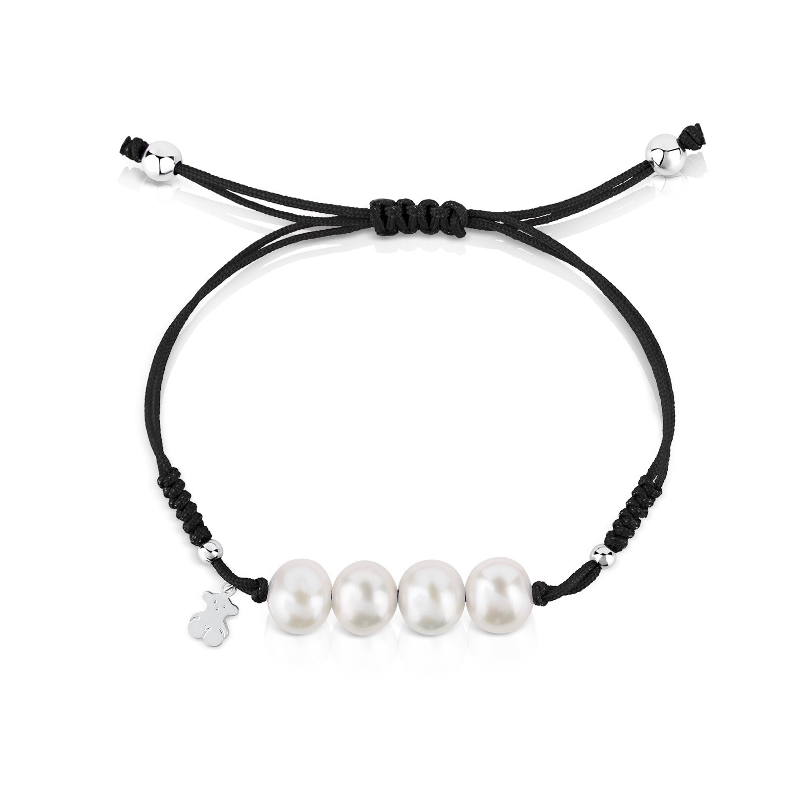 PULSERA NYLON PLATA 1ªLEY PERLA CULTIVAD - 2