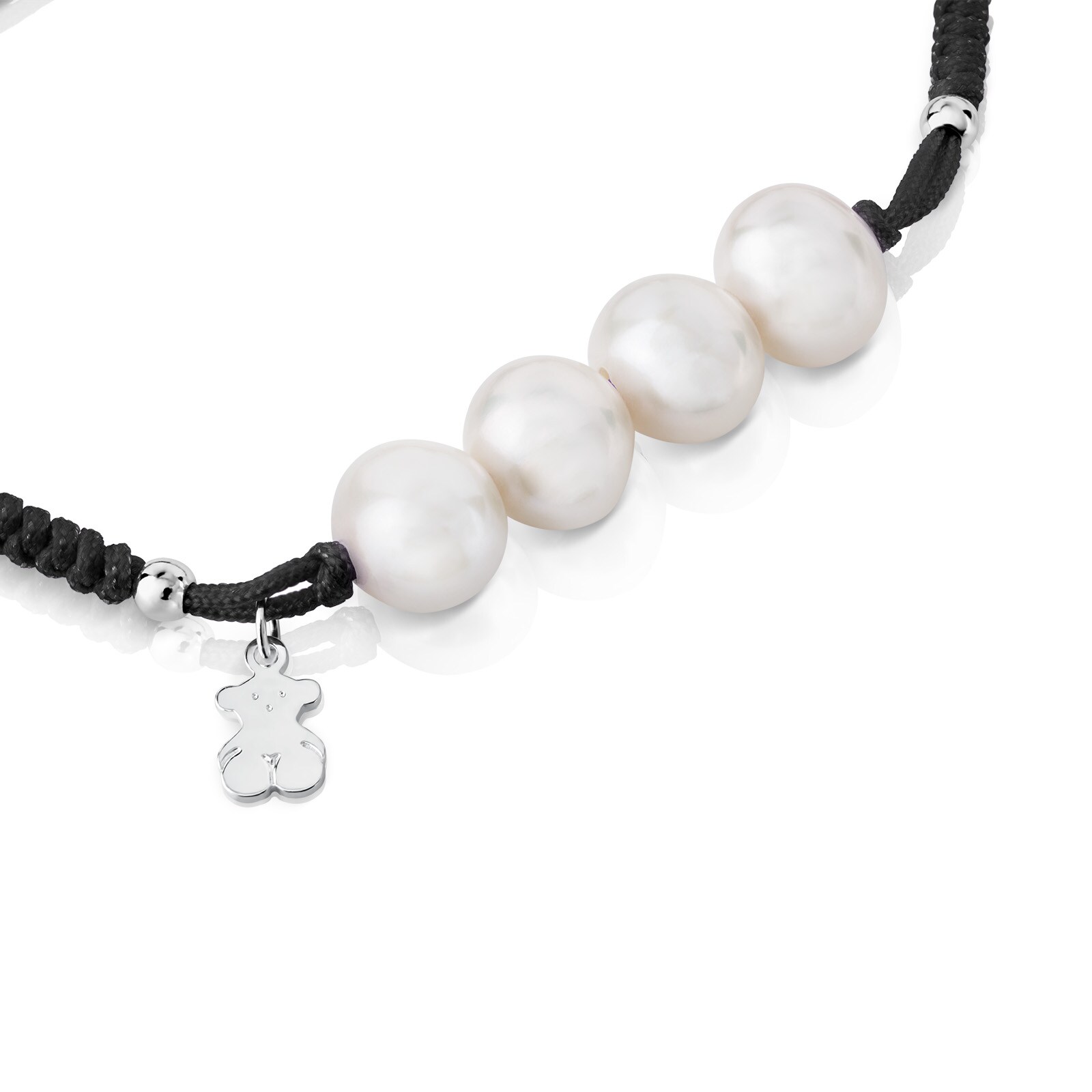 PULSERA NYLON PLATA 1ªLEY PERLA CULTIVAD - 3