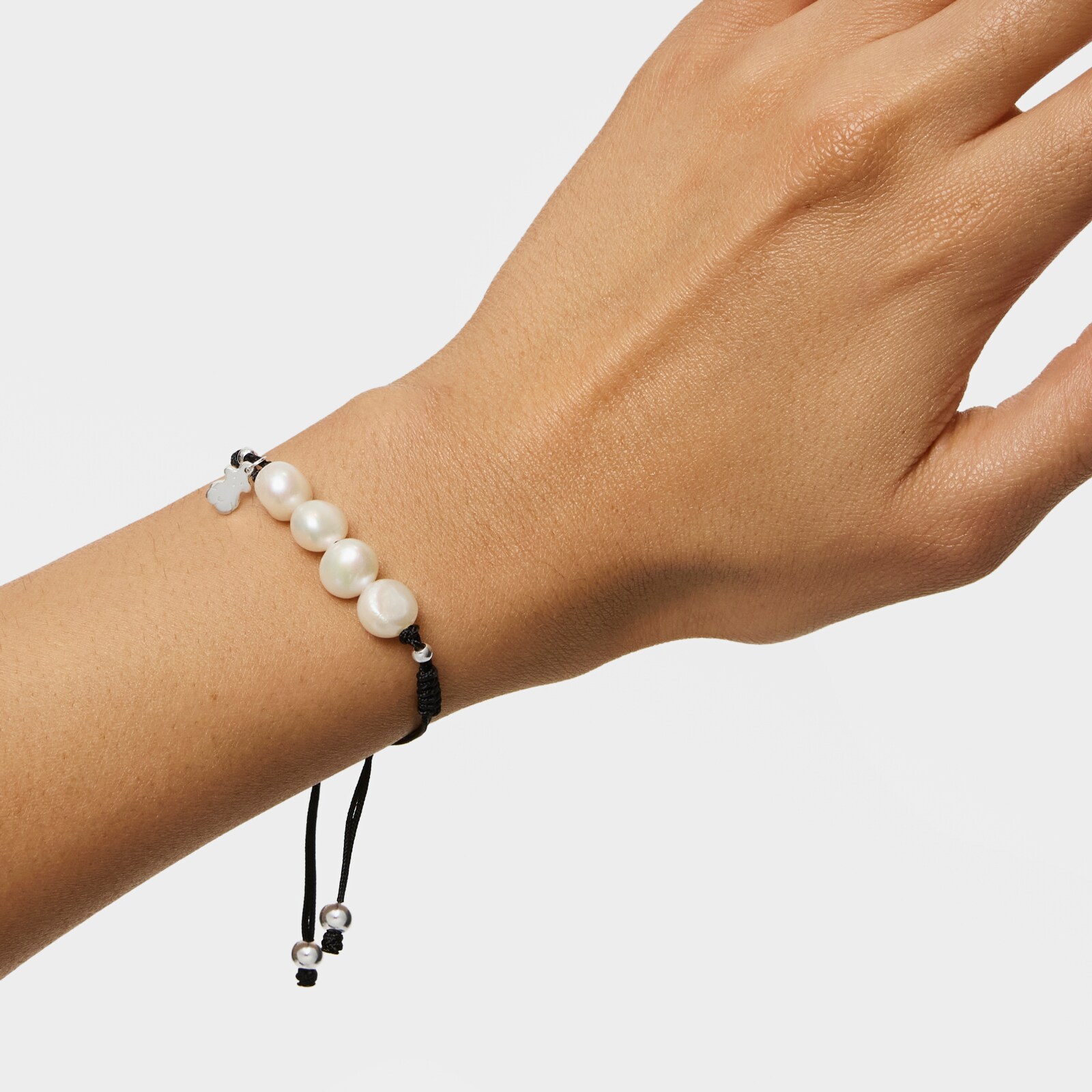 PULSERA NYLON PLATA 1ªLEY PERLA CULTIVAD - 4