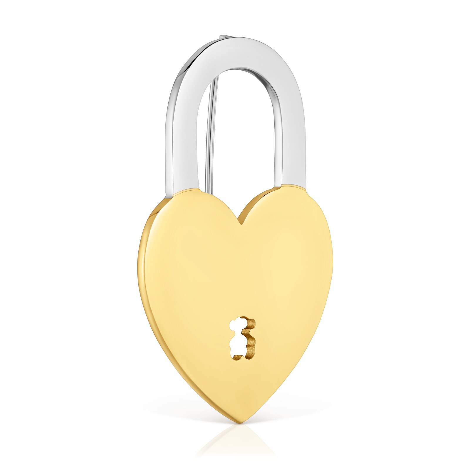 BROCHE ACERO IP DORADO CORAZON 80MM - 2