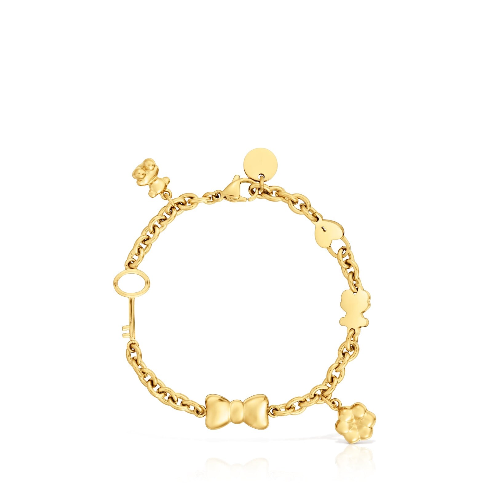PULSERA ACERO IP DORADO 7 MOTIVOS - 1