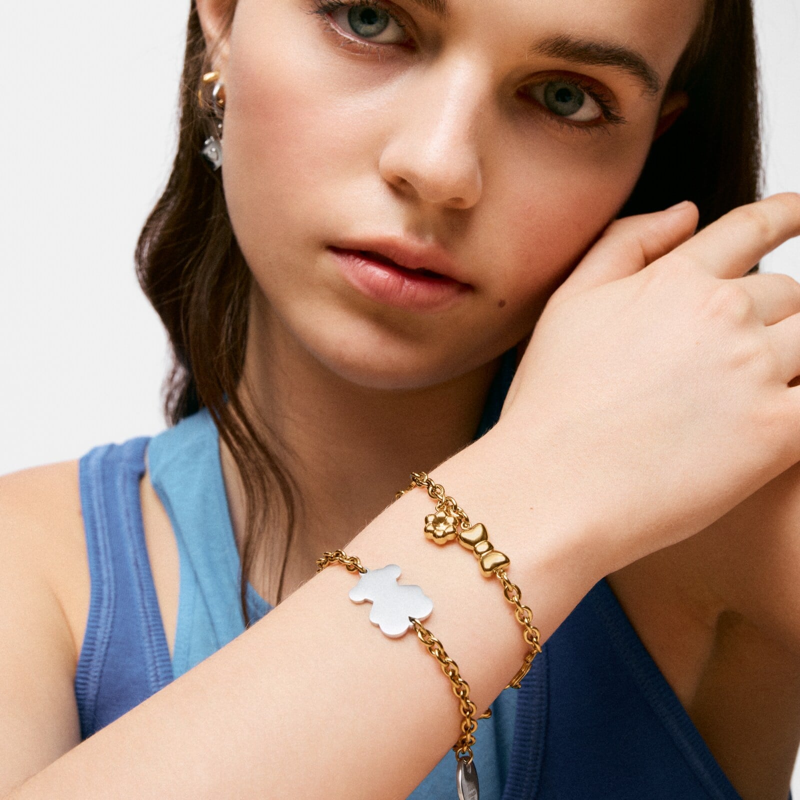 PULSERA ACERO IP DORADO 7 MOTIVOS - 4