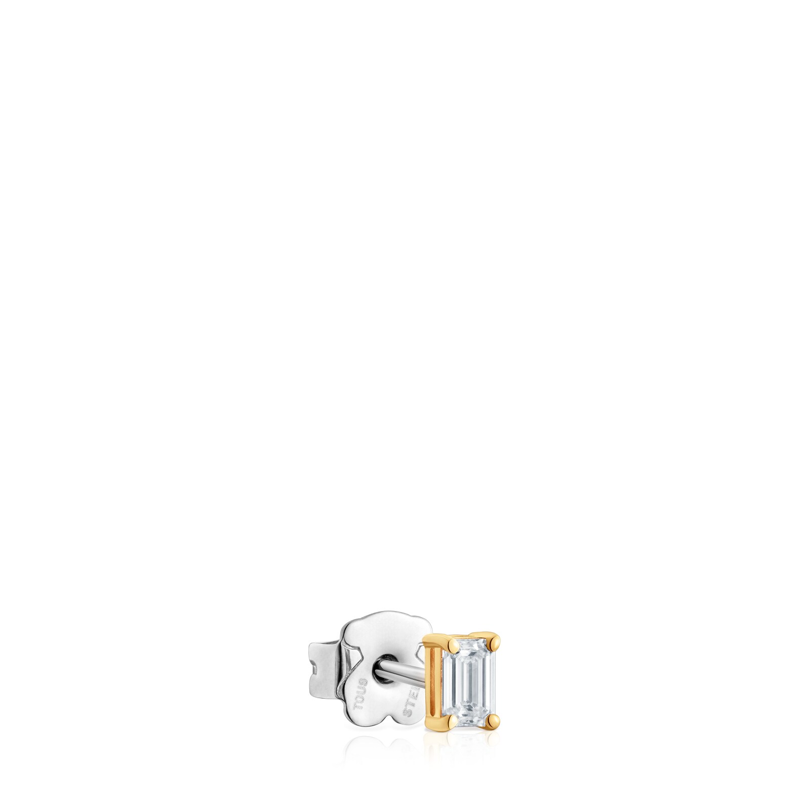 ARETE INDIVIDUAL DE ORO 14 KT Y DIAMANTE CREADO EN LABORATORIO 0,20 CT SHINE LGD - 1