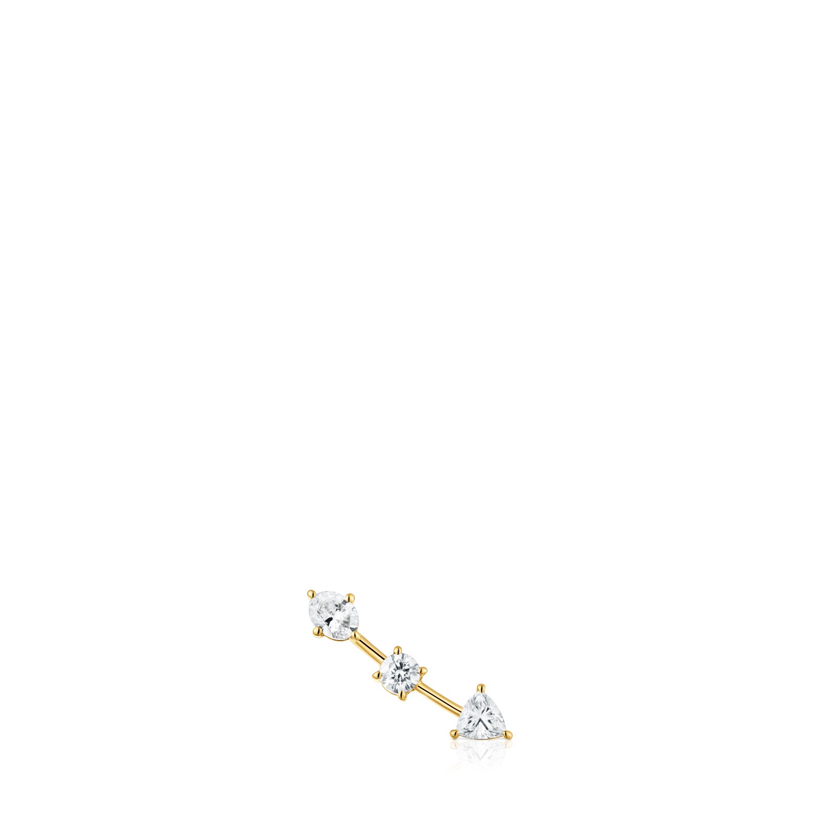 ARETE TREPADOR DE ORO 14 KT Y DIAMANTES CREADOS EN LABORATORIO 0,39 CT SHINE LGD - 1
