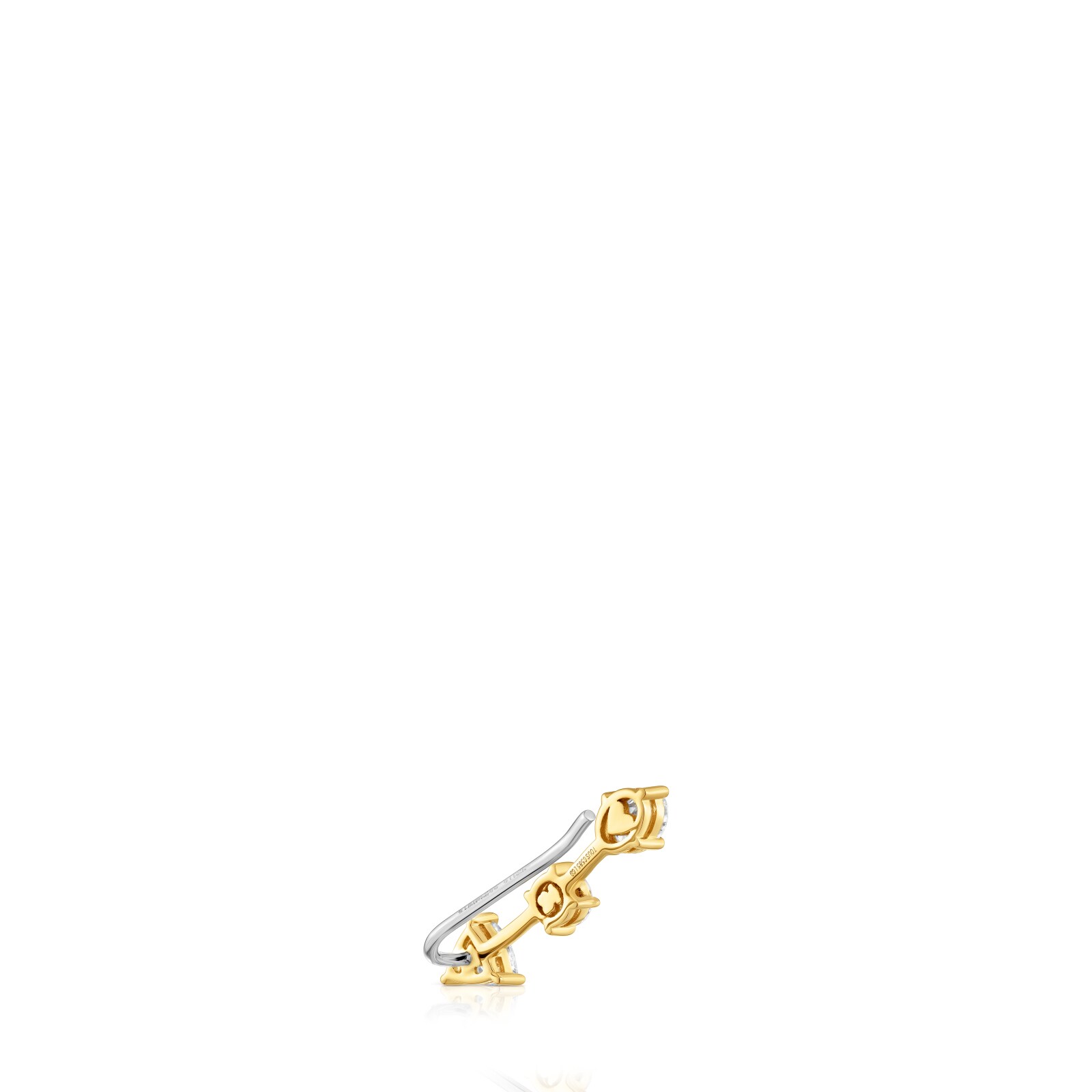 ARETE TREPADOR DE ORO 14 KT Y DIAMANTES CREADOS EN LABORATORIO 0,39 CT SHINE LGD - 3