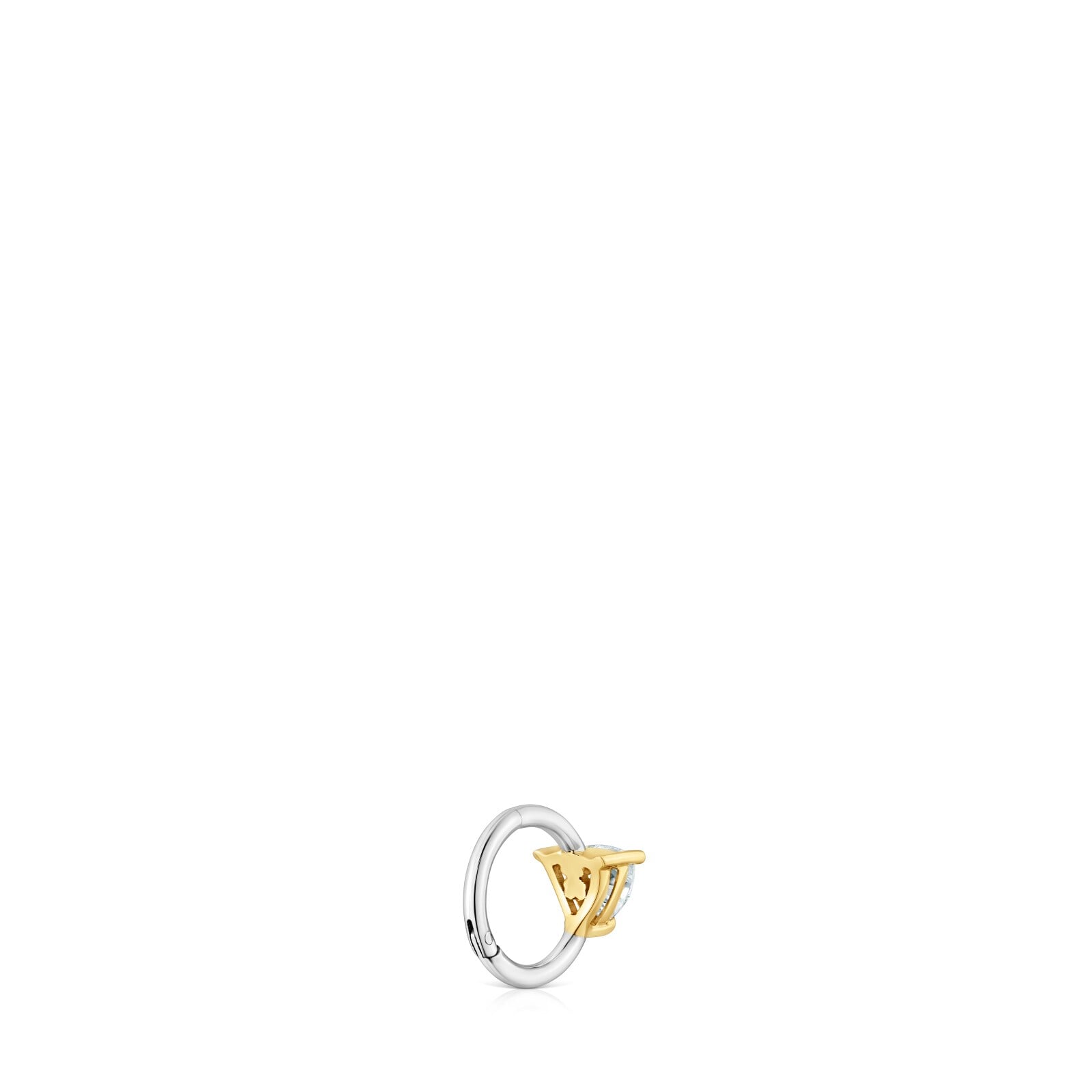 ARETE INDIVIDUAL ARO DE ORO 14 KT Y DIAMANTE CREADO EN LABORATORIO 0,14 CT SHINE LGD - 2