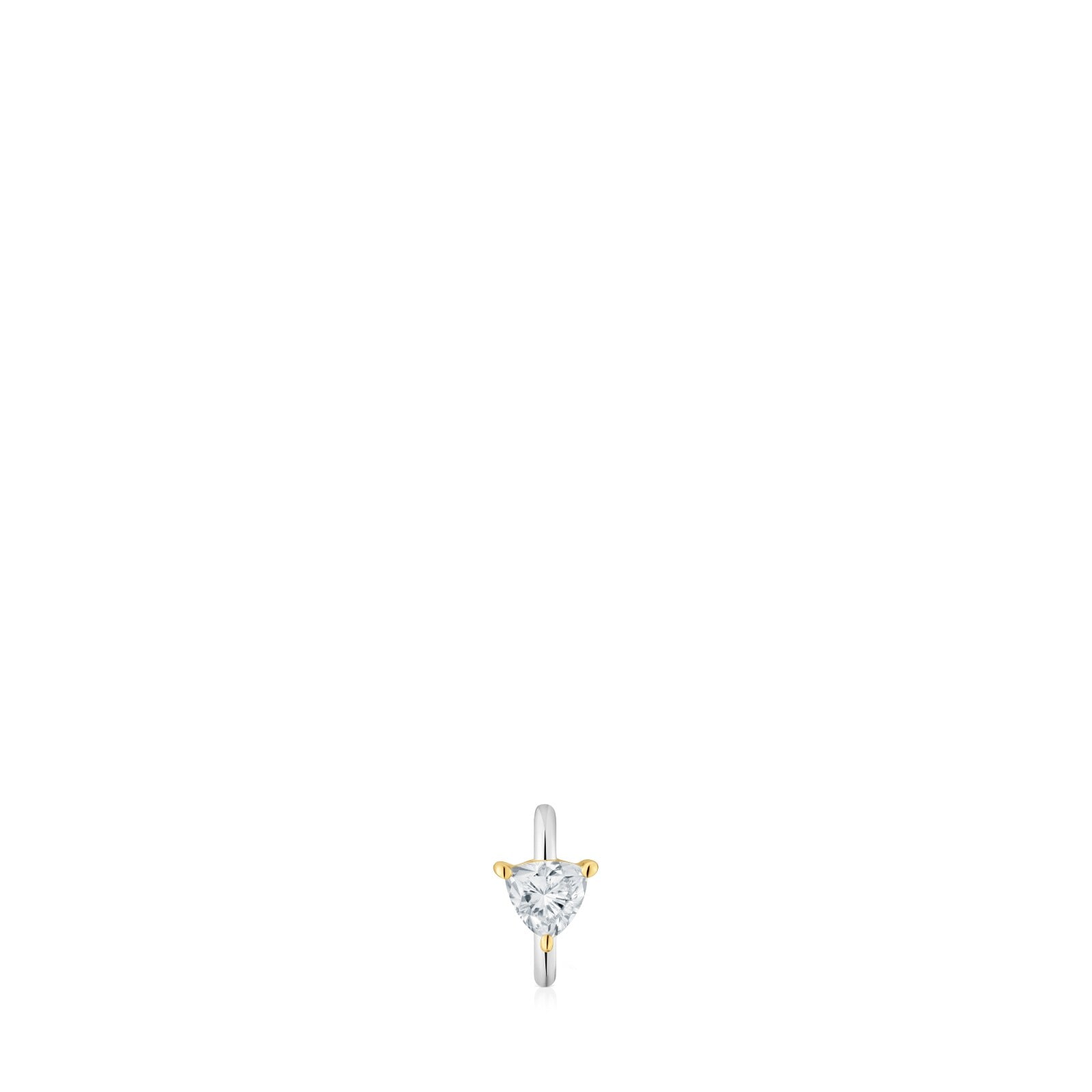 ARETE INDIVIDUAL ARO DE ORO 14 KT Y DIAMANTE CREADO EN LABORATORIO 0,14 CT SHINE LGD - 3